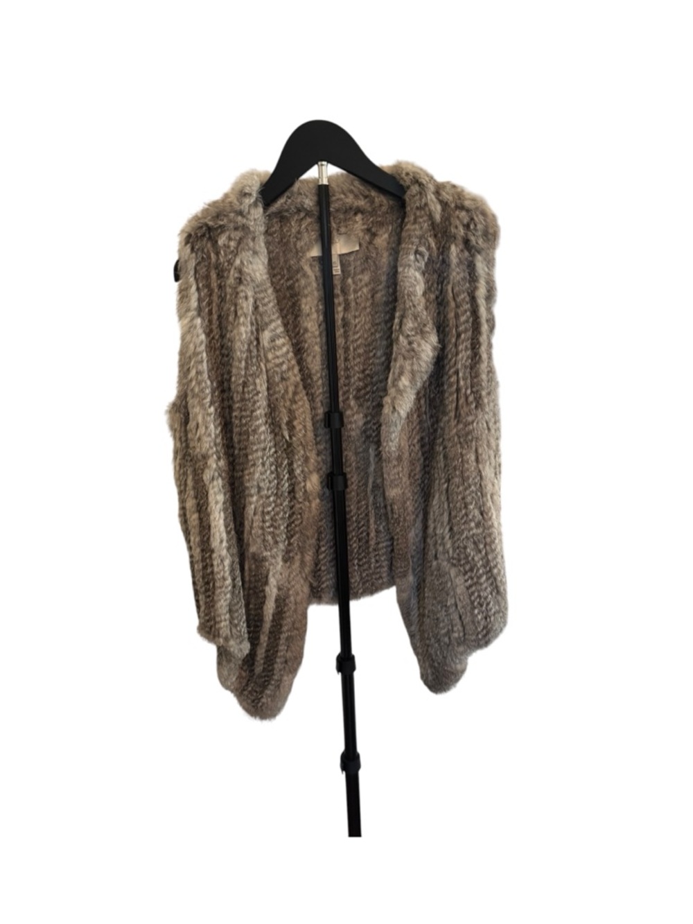 $798 Joie Andoni 100% Rabbit Fur Vest Gray Sz XS